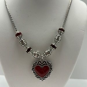 Brighton Reversible heart pendant necklace.